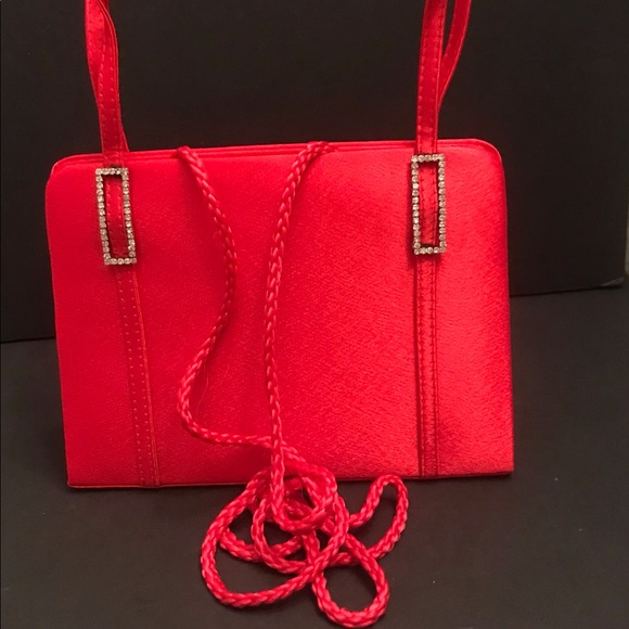 Bright Red Evening Purse - Picture 4 of 9